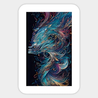 Abstract mermaid texture background Sticker